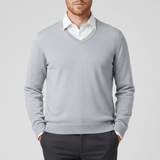 Slim-Fit V-Ausschnitt Pullover - Keanu – Grau