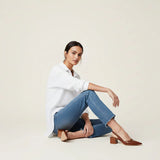 Slingback-Damenpumps mit Blockabsatz - Nora – Dunkelbraun