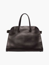 Große Damen Shopper Tasche – Strukturierte Schultertasche Wildleder/Leder – Braun glasiert