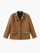 Damen Kunstwildlederjacke – Eleganter Blazer im modernen Schnitt – Braun