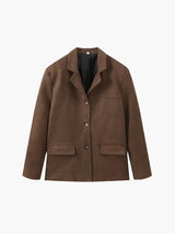 ROMY | WILDLEDERJACKE – Dunkelbraun