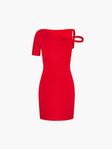 Kylie – Gedrehtes Minikleid – Rot