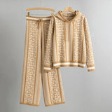 ILSE | KAPUZENPULLOVER-SET MIT HOSE – Beige