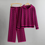 ILSE | KAPUZENPULLOVER-SET MIT HOSE – Fuchsia