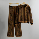 ILSE | KAPUZENPULLOVER-SET MIT HOSE – Braun