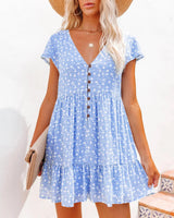 Maria | Sommerzauber Kurzes kleid – Blau