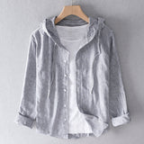 Brie - Luftiges Soft-Shirt mit Kapuze – Grau