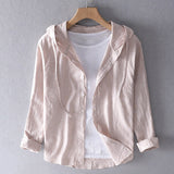 Brie - Luftiges Soft-Shirt mit Kapuze – Khaki