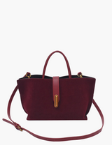 Wildledertasche im Premium-Stil – Bordeaux