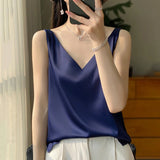 Sophia | Elegante Satinbluse – Blau