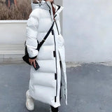 Sophie | Eleganter Damenparka Winter für Frauen Schwarz – Weiß
