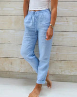 Stacy – Leichte Sommerhose für Damen – Blau