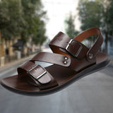 Stefan- Lässige Riemchensandalen – Braun