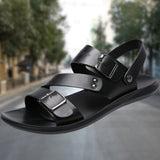 Stefan- Lässige Riemchensandalen – Schwarz