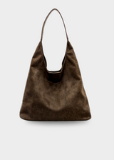 Wildleder Handtasche Damen – Umhängetasche mit Schnalle – Grün