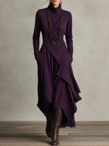 Rylise - drapiertes Maxikleid mit weicher Haptik – Lila
