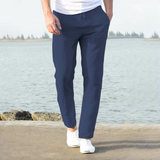 Stilvolle Leinen Hose Herren – Marineblau