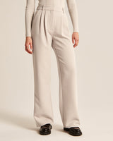 Stoffhose Damen Eleganter Schnitt Bequem – Beige1