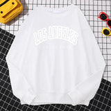 Damen-Sweatshirt mit Rundhalsausschnitt | Übergroß – Weiß