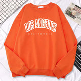 Damen-Sweatshirt mit Rundhalsausschnitt | Übergroß – Orange