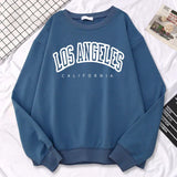 Damen-Sweatshirt mit Rundhalsausschnitt | Übergroß – Haze-Blau