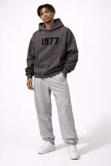 Streetwear-Hoodie Mit Raglanärmeln - Robin – Dunkelgrau Schwarz