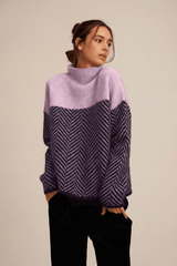 Strickpullover Mit Stehkragen - Felina – Lila