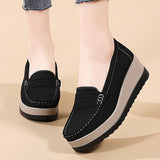 StrideLux™ – Bequeme Plateau Loafer für Damen – Schwarz