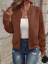 Strukturierte Strickjacke für Elegante Looks – Braun