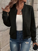 Strukturierte Strickjacke für Elegante Looks – Schwarz