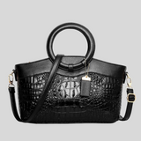Strukturierte Tasche Mit Tragegriffen - Hannah – Schwarz