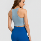 Stützendes Top Mit Pads -  Shirley – Blau-Grau