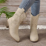Stylische Cowgirl Stiefel für Selbstbewusste Looks – Beige Weiß