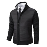 Stylische Strickjacke mit Reißverschluss für Winter – Schwarz
