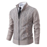 Stylische Strickjacke mit Reißverschluss für Winter – Beige