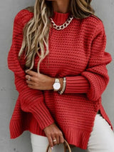 Zariah - damen strickpullover – Rot