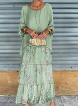 Elianna – Elegantes Maxikleid – Dunkelgrün