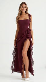 Selin | Elegantes Abend-Maxikleid – Bordeaux
