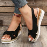 Aisumi – Elegante Keilsandalen – Schwarz