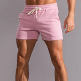 Klassische Herren Baumwoll Kurze Hose – Rosa