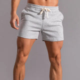 Klassische Herren Baumwoll Kurze Hose – Hellgrau