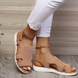 Ergonomische Damen-Sandalen mit atmungsaktivem Material – Braun