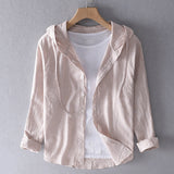 Damen Bluse | Frontöffnung mit Kragen und langem Ärmel – Beige