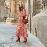Clémence – Elegantes Sommerkleid mit femininer Raffinesse – Orange