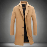 Terrence - Herren-Wollmantel – Khaki