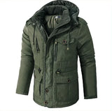 Robuste Herrenjacke mit warmem Innenfutter und stylischem Design – Grün