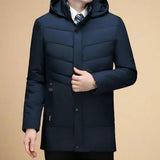 Wasserdichte warme parka-winterjacke für herren – Blau