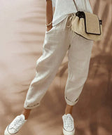 Relaxed Fit Damenhose – Bequem, leicht & stylisch – Beige