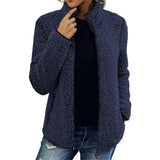 Winter-fleecejacke für damen – tryne – Marineblau