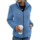 Winter-fleecejacke für damen – tryne – Blau